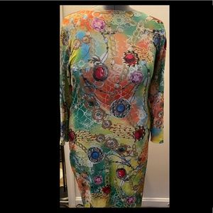 Colorful, never worn, jewelry bodycon dress